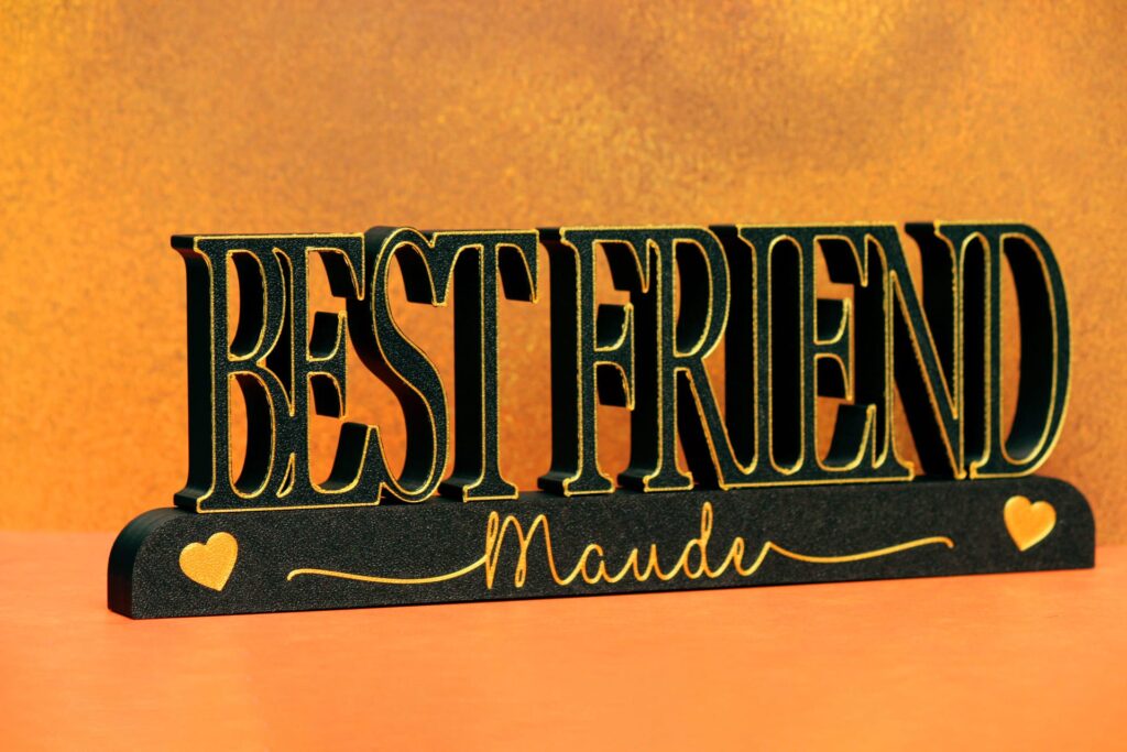 ⭐ Support BEST FRIEND Personnalisé en Impression 3D – Cadeau d’Amitié Original et Touchant ⭐ | MonCadeau3D