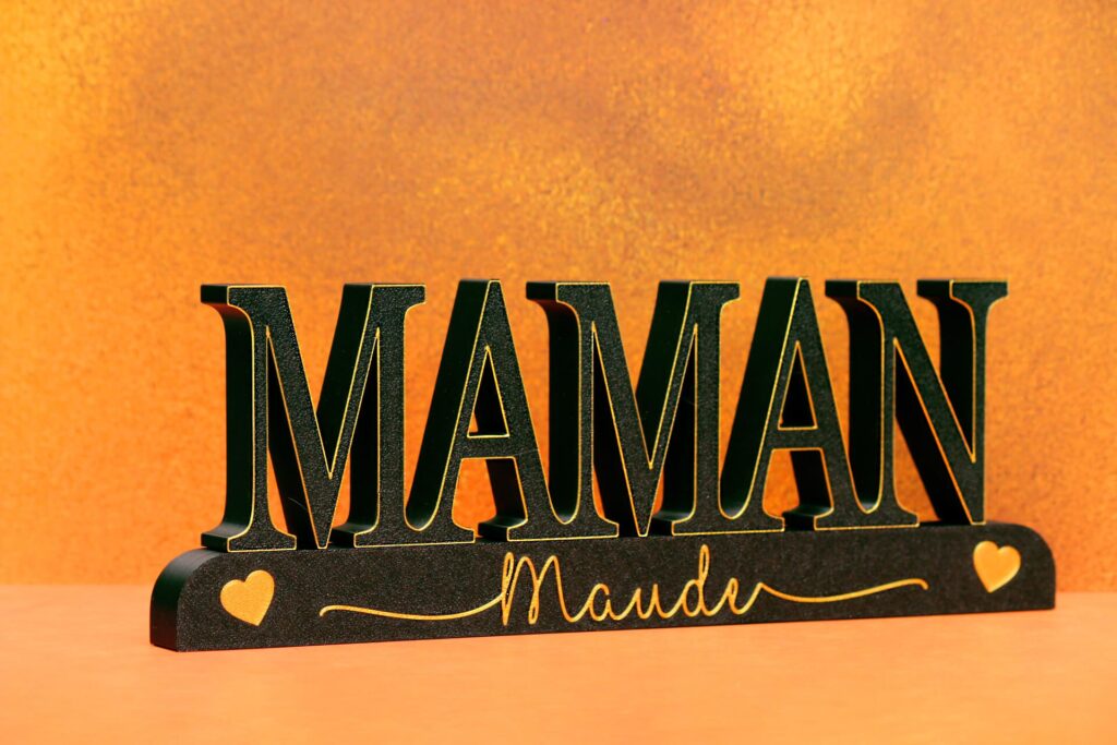 ⭐ Support MAMAN Personnalisé avec Prénoms – Cadeau Original et Plein d’Émotion ⭐ | MonCadeau3D