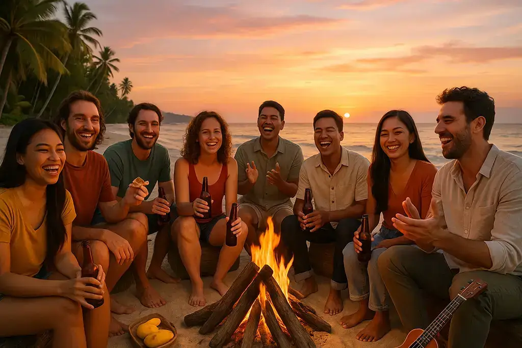 Expat community bonding with locals in the Philippines – finding your tribe.
