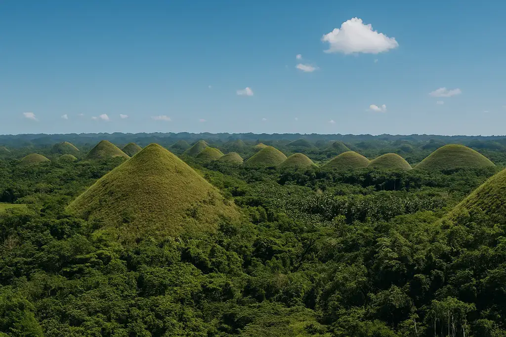 Chocolate Hills in Bohol – budget-friendly island adventure in the Philippines.