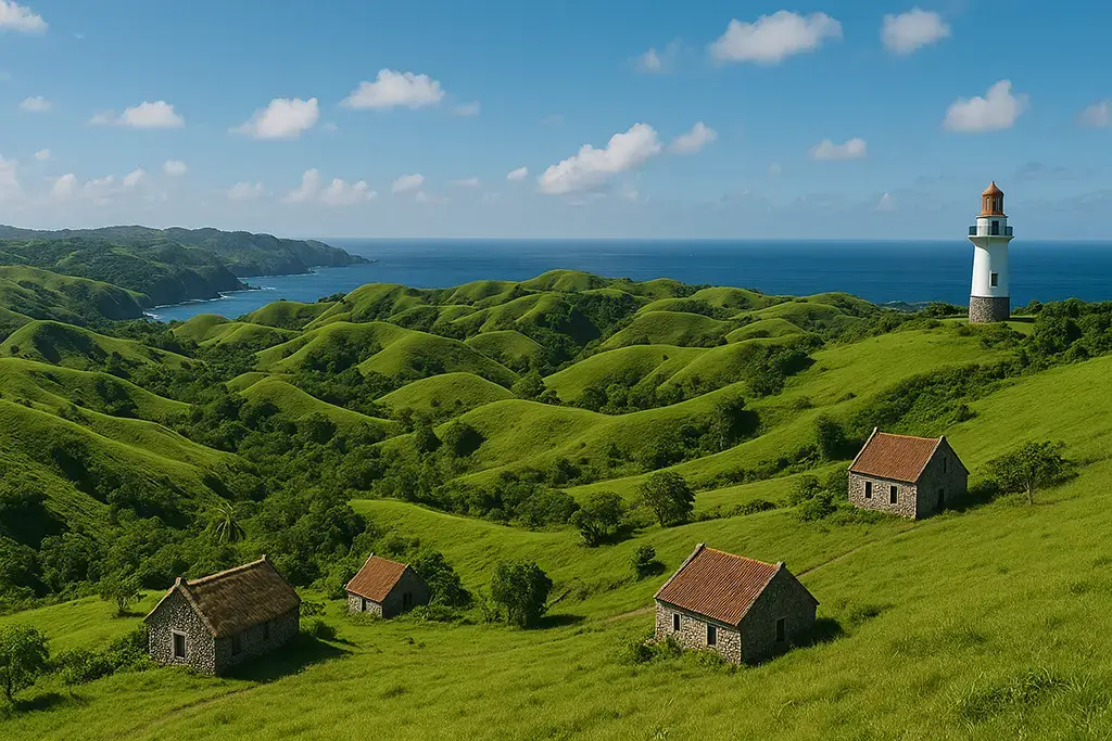 Scenic Marlboro Hills in Batanes – best island for a digital detox in the Philippines.
