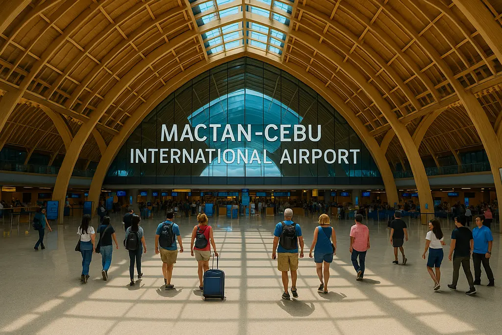 A picture of the airport terminal at Mactan-Cebu International airport demonstrating how easy it is to travel.