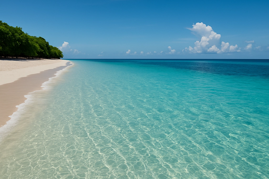 A beach tourist spot in Leyte, Philippines is Canigao Island.