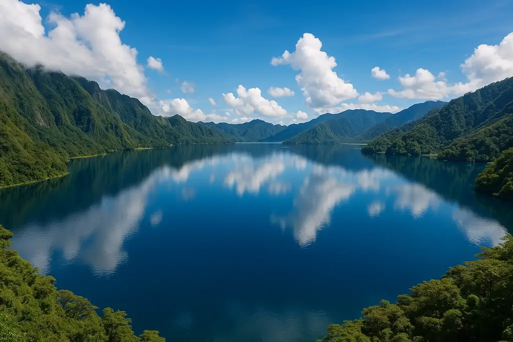 Mountain lake at Lake Holon in South Cotabato, Philippines.