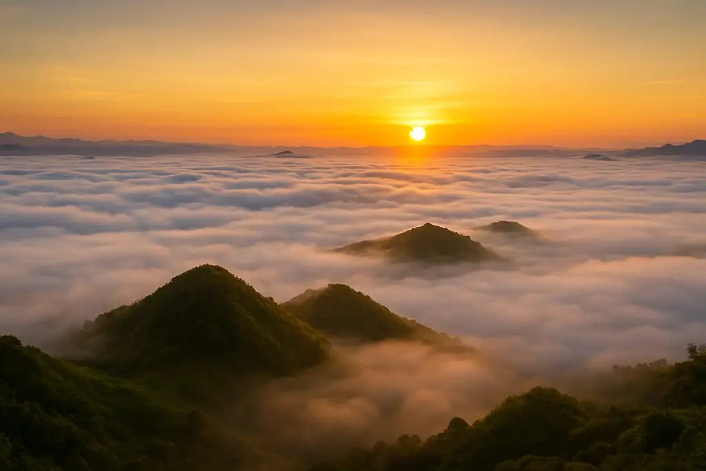 Sea of clouds at Panimahawa Ridge in Bukidnon, Philippines.
