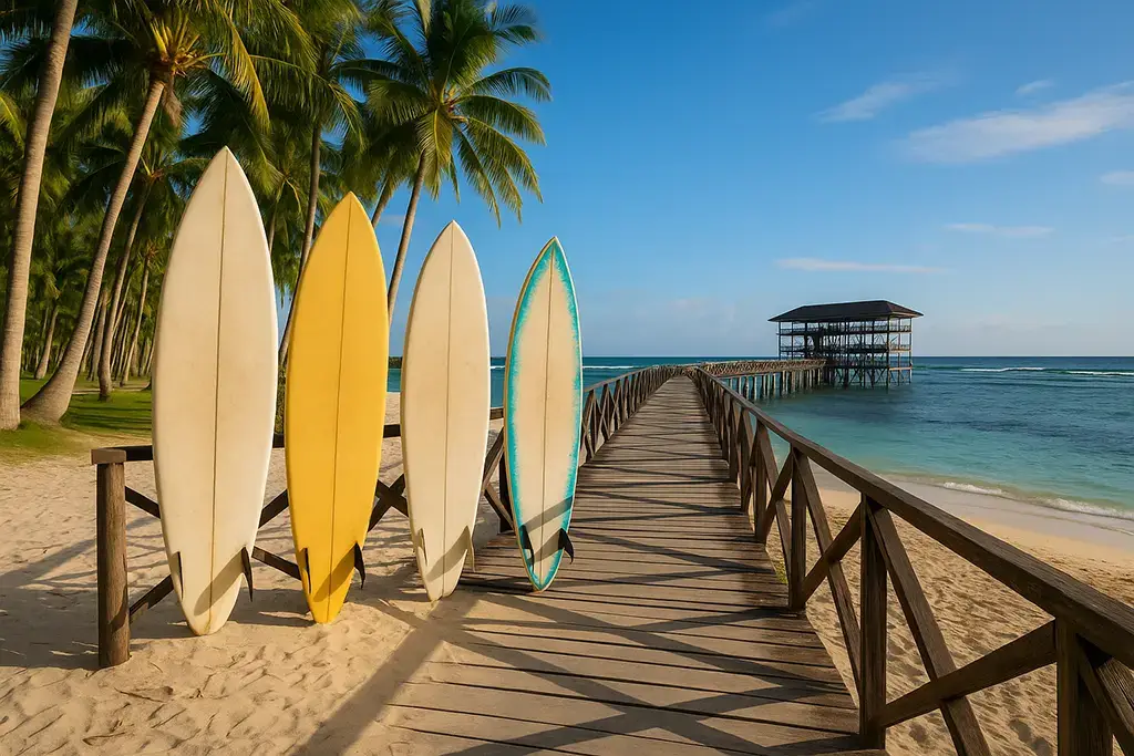 Surfboards at Cloud 9 Siargao, Philippines.