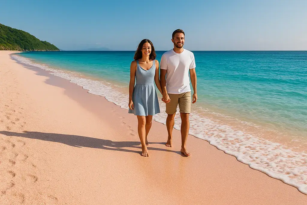 Pink sand beach on Sta. Cruz Island, Zamboanga.