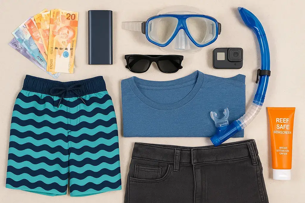 Contents of Leyte beach travel essentials kit.