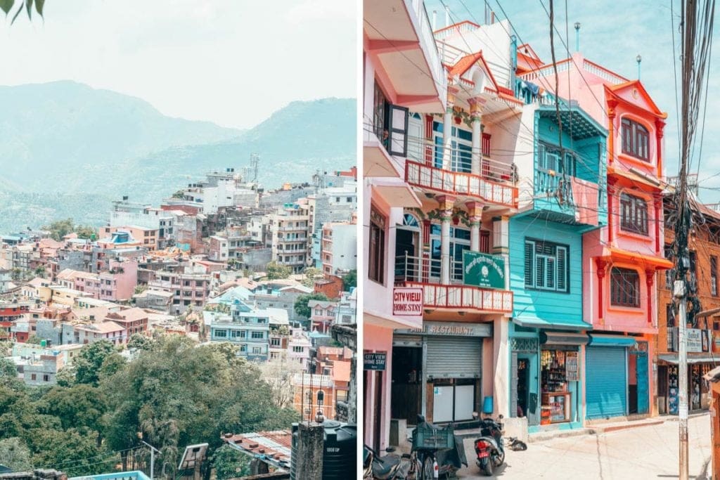 Colorful buildings in Tansen, Nepal