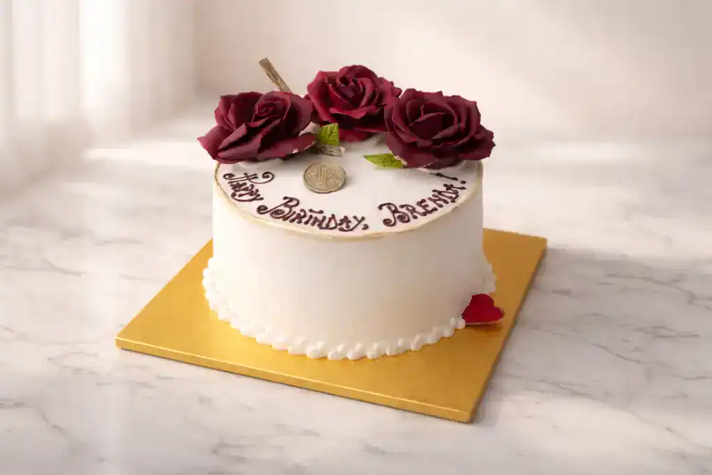 Luxury birthday cake by Prestige Patisserie in North London