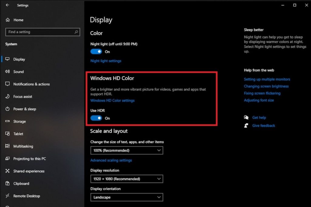 HDR-игры на ПК: все, что вам нужно знать 6 Как включить HDR в настройках экрана Windows