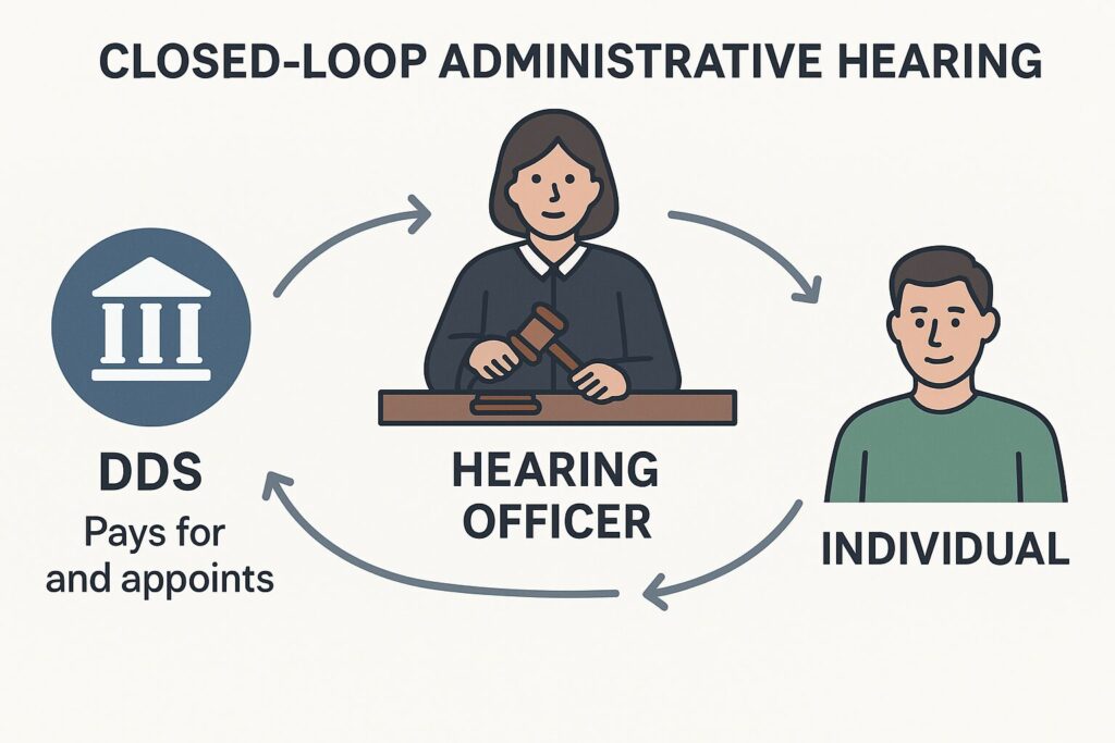 The closed loop process with conflicts of interest depicted