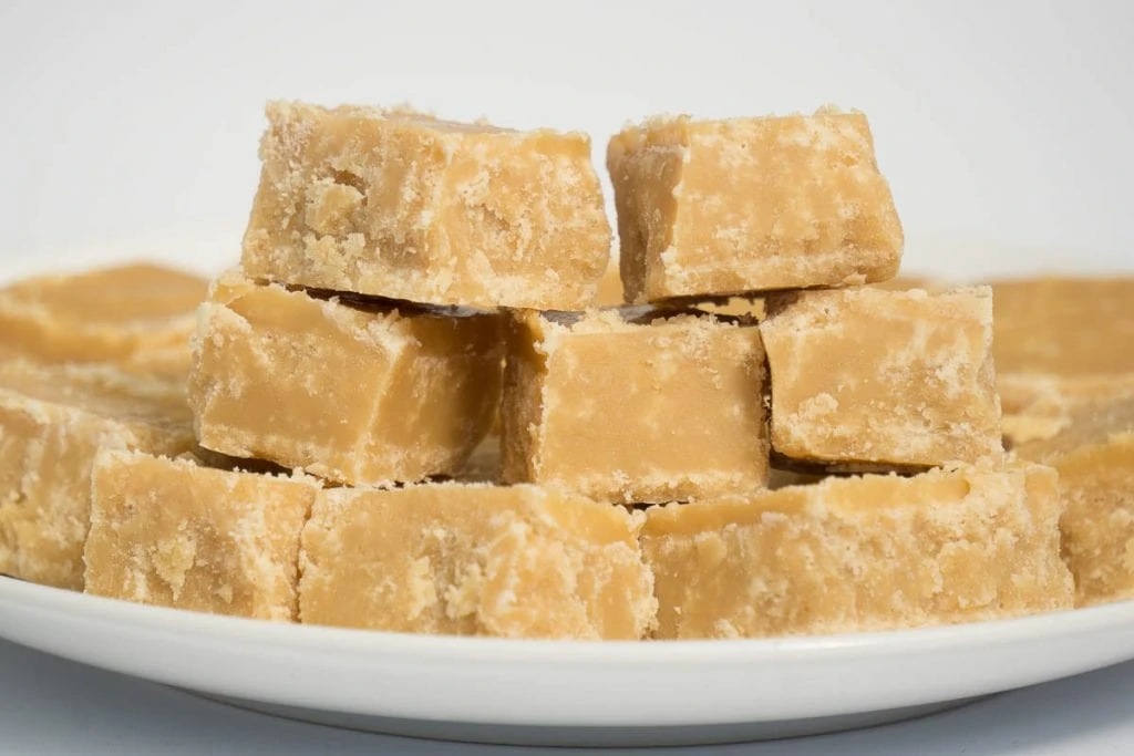 Scottish Tablet Recipe Result Tablet on a Plate