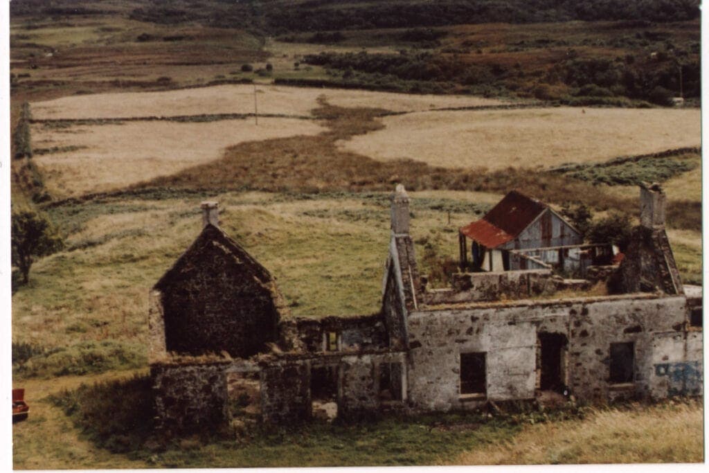 Ruins of the Isle of Mull Cheese Farm before restoration