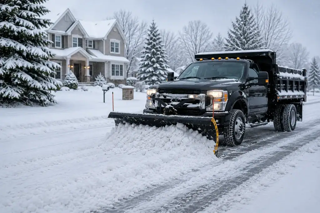Snow Plowing in Holly, MI
