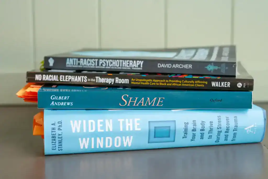 Advanced EMDR Consultation in Denver and NYC. Build confidence and skill with EMDR with psychology books including titles on anti-racist psychotherapy, racial issues, shame, and mental health.