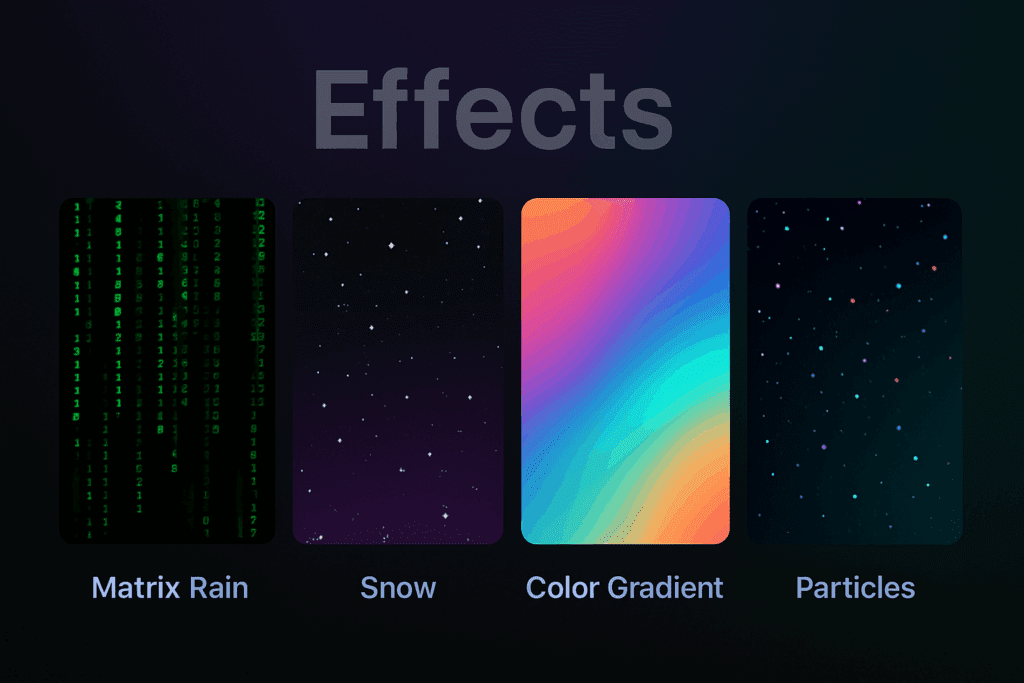 Customizable Profiles Like MySpace — Special Effects
