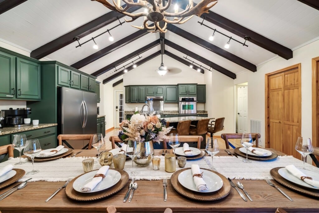 Dramatic vaulted ceilings that create a bright, open living space