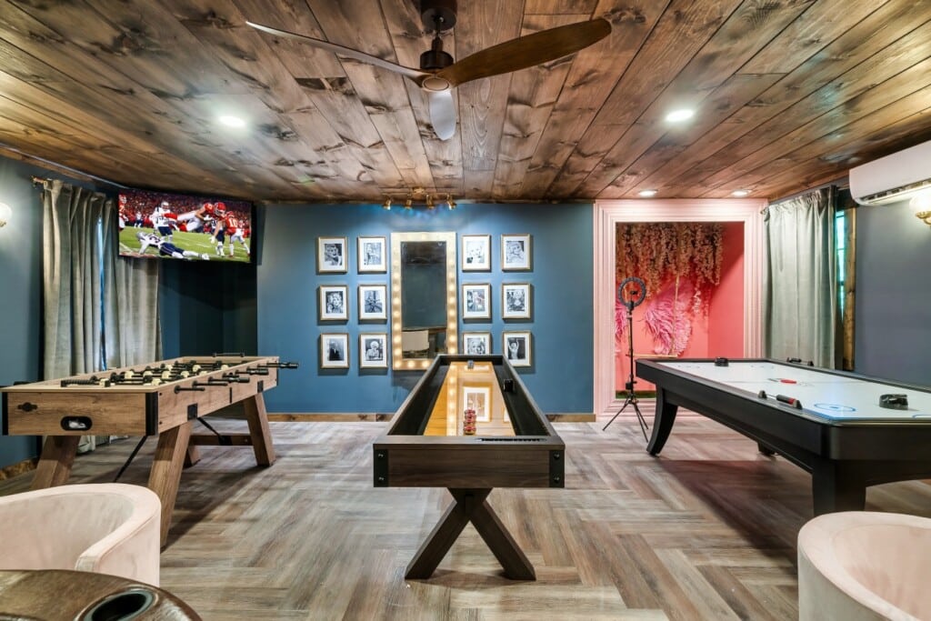 The game room, built to bring out everyone's inner kid.