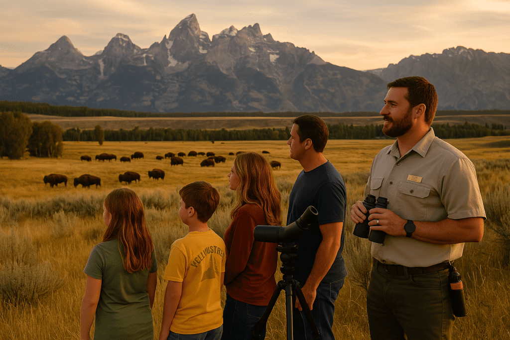 Private Grand Teton Wildlife Tour looking at bison