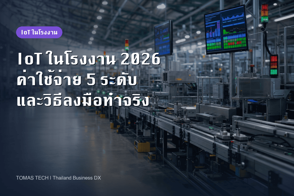 การนำ IoT มาใช้ในโรงงาน 2026: แยกค่าใช้จ่าย 5 ชั้น และวิธีเริ่มติดตามเครื่องจักร