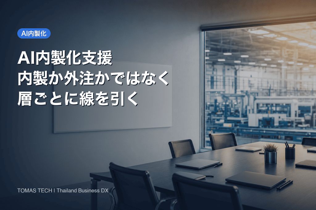 AI内製化支援｜内製か外注かではなく層ごとに持つ場所を決める