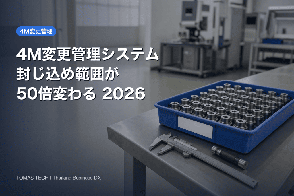4M変更管理システムとは｜費用と効果をタイ工場の数字で