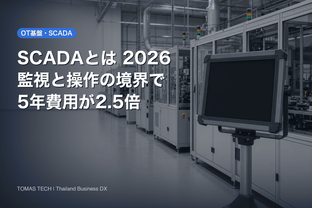 SCADAとは2026｜監視と操作の境界で5年費用が2.5倍