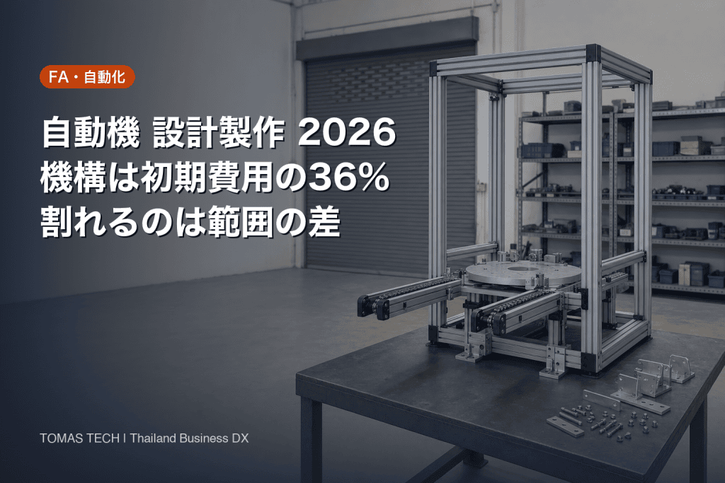 自動機 設計製作の発注ガイド2026｜見積が割れる5層