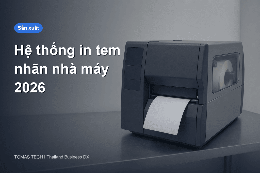 Hệ thống in tem nhãn 2026 — thiết kế cấp số quyết định giữa phiếu nhận dạng và tem xuất hàng