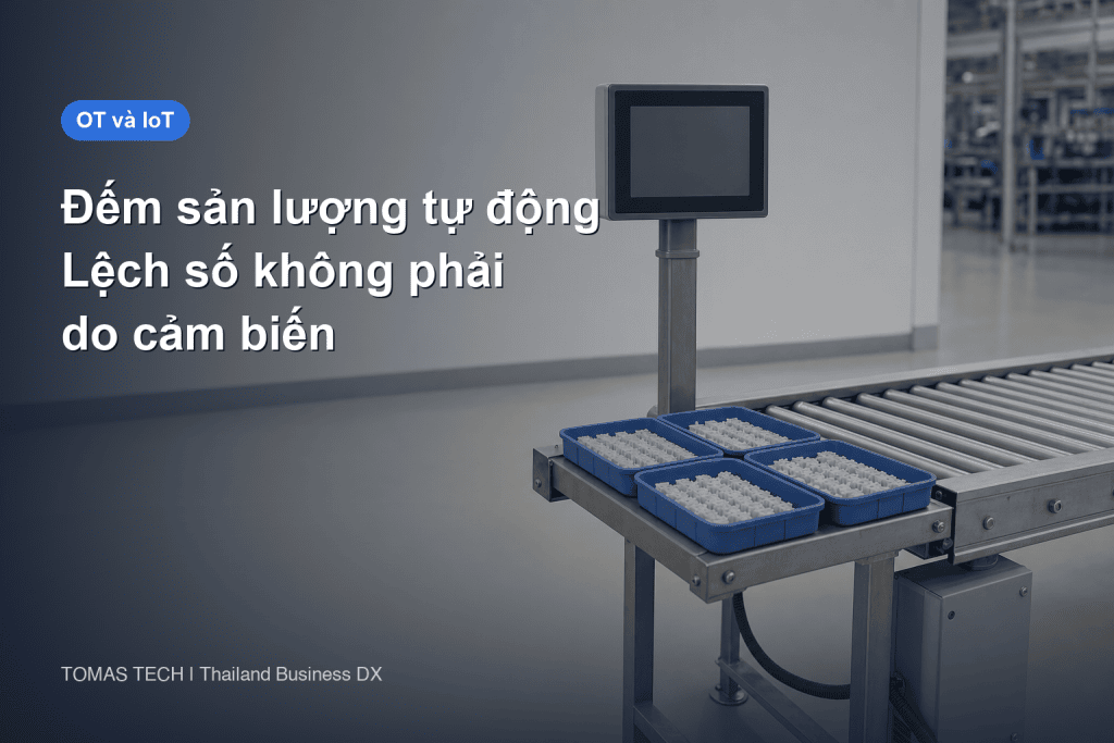 Đếm sản lượng tự động tại nhà máy — chi phí 1,640,000 baht và bài toán hoàn vốn 13.2 năm hay 4.6 năm
