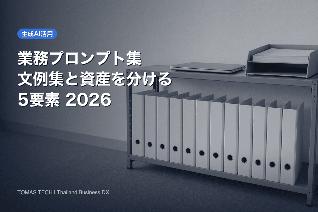 業務プロンプト集の作り方2026｜文例集と資産を分ける5要素