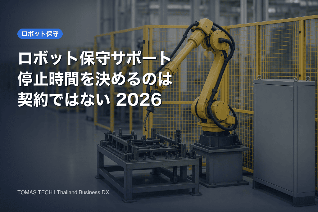 ロボット保守サポート2026｜停止時間を決めるのは契約ではない