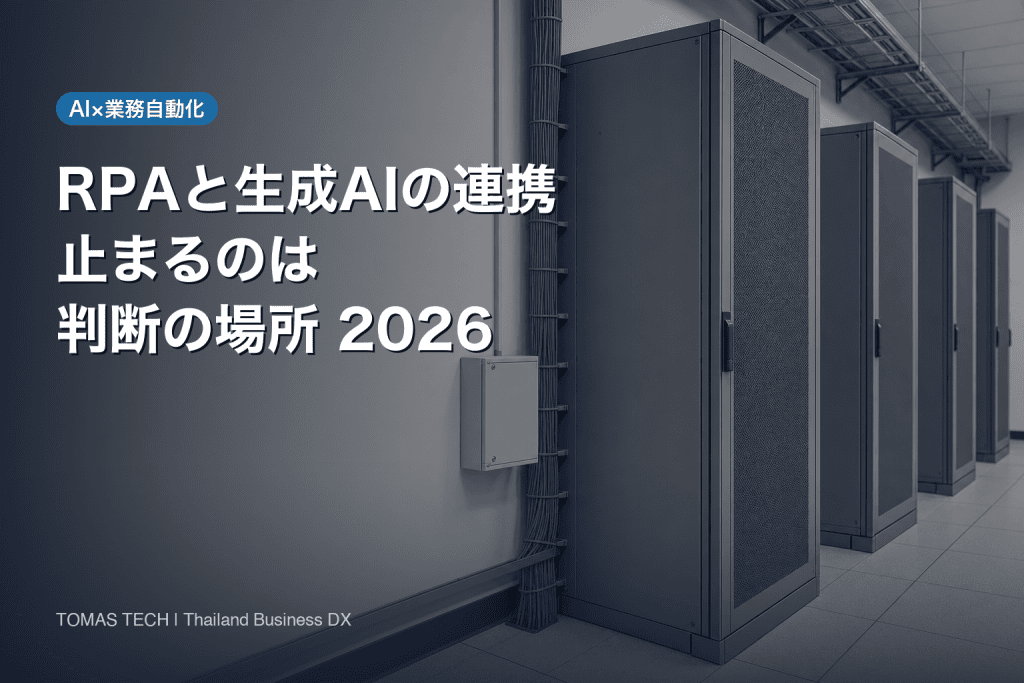 RPA×生成AI連携2026｜自動化が止まるのは判断が混ざる場所