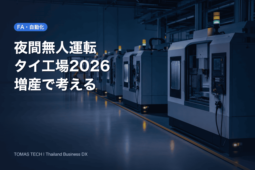 夜間無人運転の工場2026｜タイでは人件費でなく増産で考える