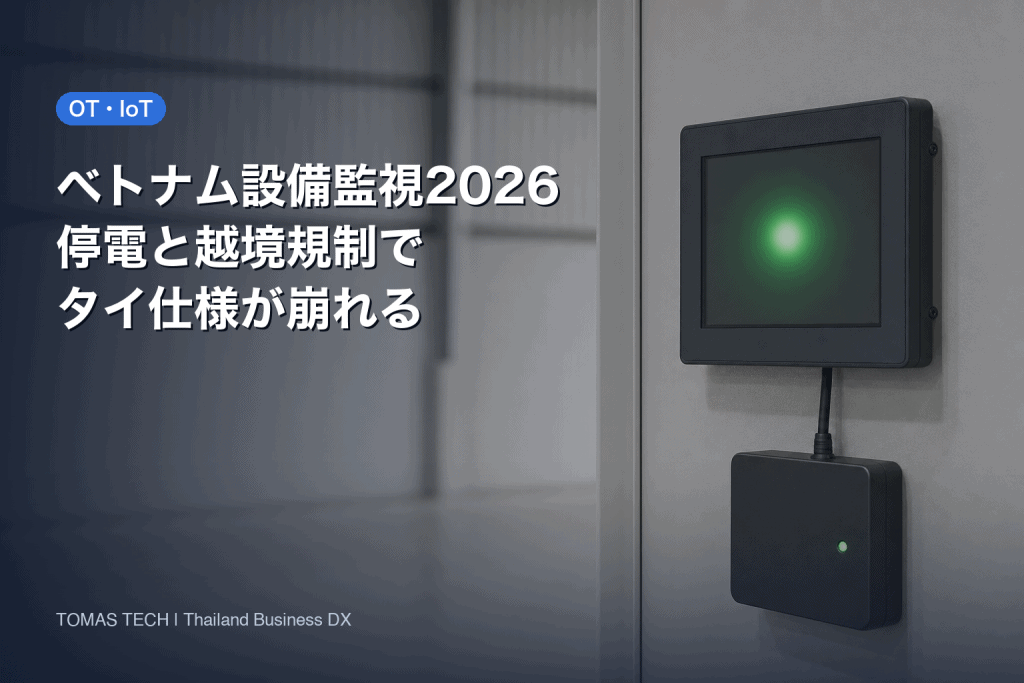 ベトナム設備監視2026｜停電と越境規制でタイ仕様が崩れる理由