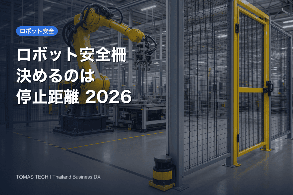 ロボット安全柵の規格2026｜要否を決めるのは柵ではなく停止距離