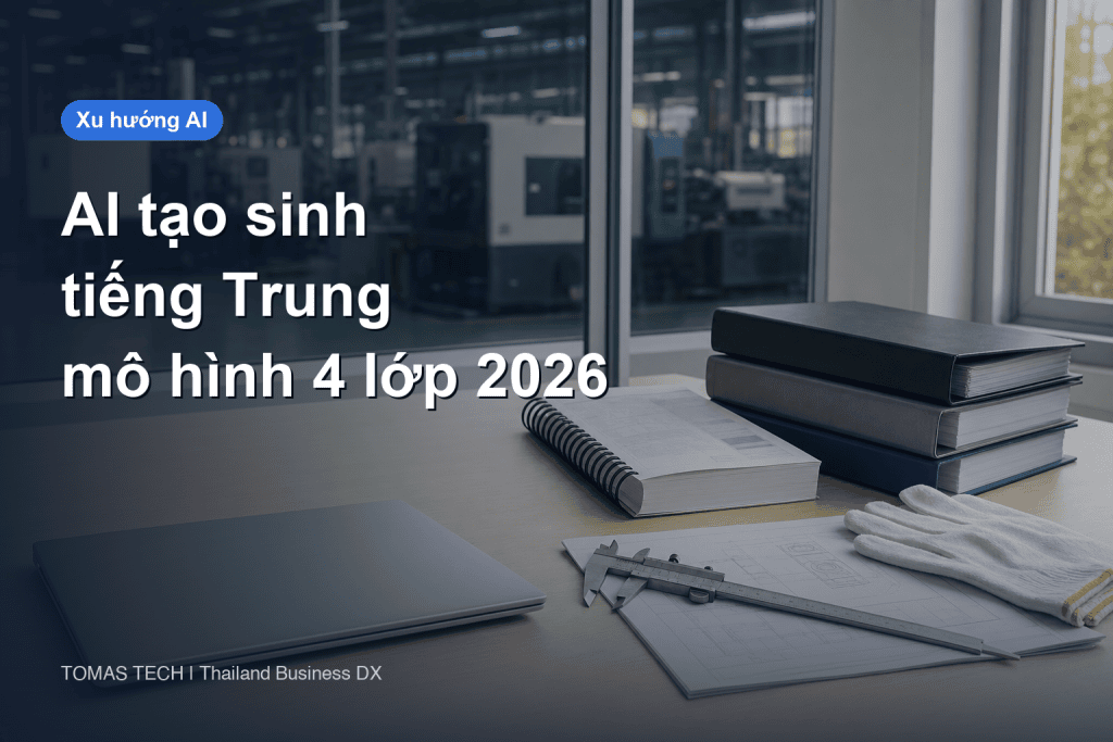 AI tạo sinh tiếng Trung trong nhà máy — mô hình 4 lớp để biết sửa đúng chỗ
