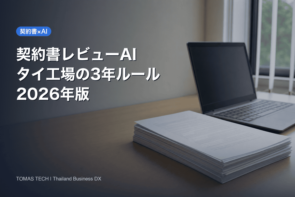 契約書レビューAI導入2026｜タイの賃貸契約は3年で切れる