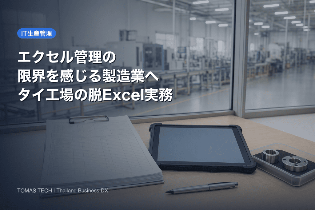 エクセル管理の限界を感じる製造業へ｜タイ工場の脱Excel実務