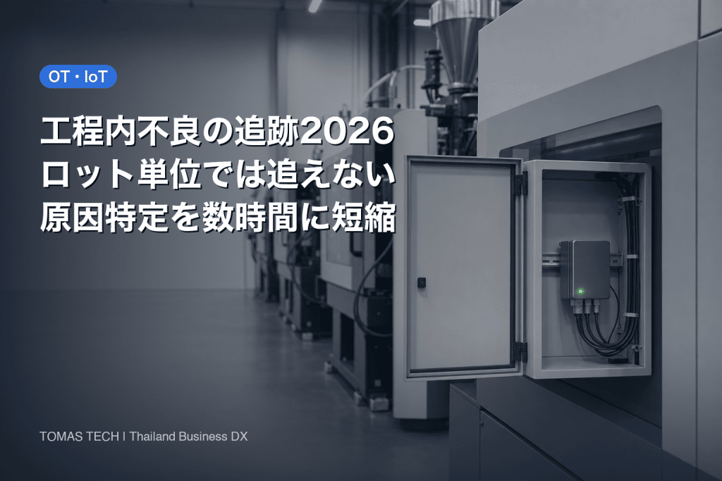 工程内不良の追跡2026｜ロットは特定できても原因は追えない
