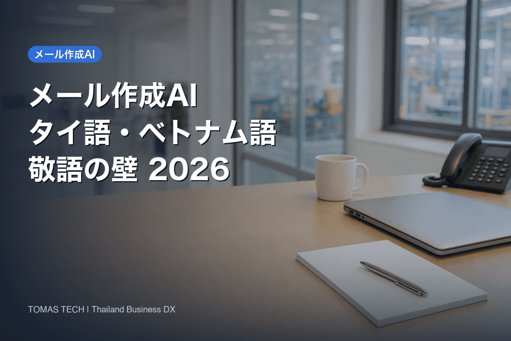 メール作成AI導入2026｜タイ語・ベトナム語の敬語が壊れる場所