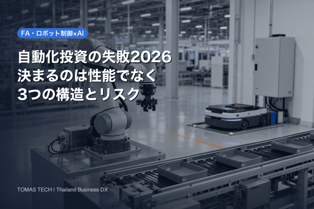 自動化のリスクと失敗2026｜決まるのはロボットの性能ではない