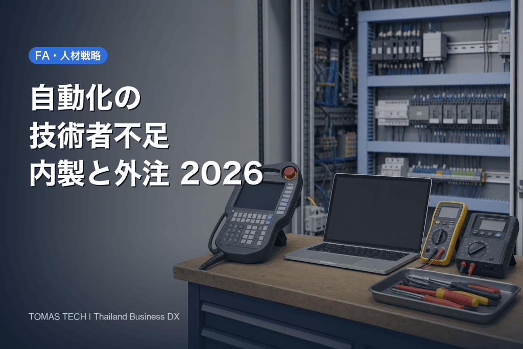 自動化の技術者不足2026｜内製と外注を分けるのは停止時間だ