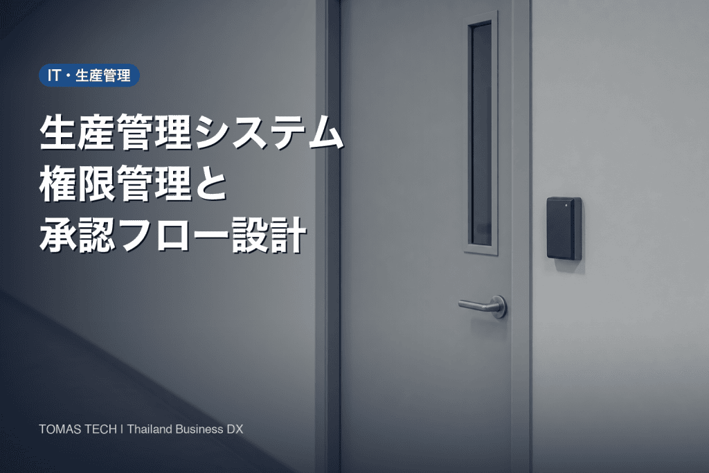 生産管理システムの権限管理｜監査で指摘されない役割設計と承認フロー