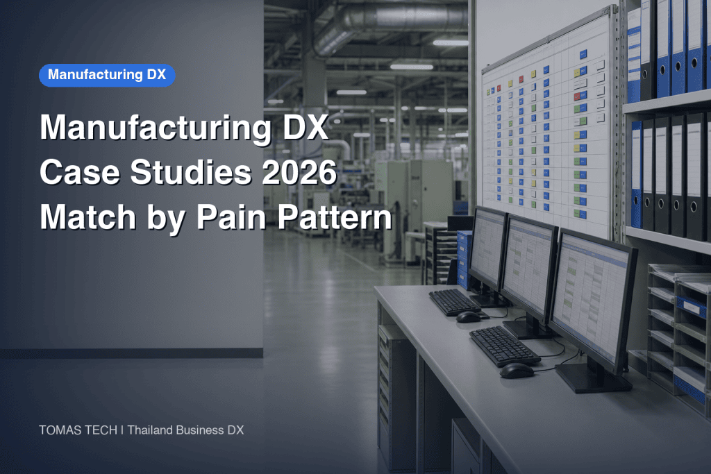 Manufacturing DX Case Studies 2026 | Match by Pain Pattern, Not Industry