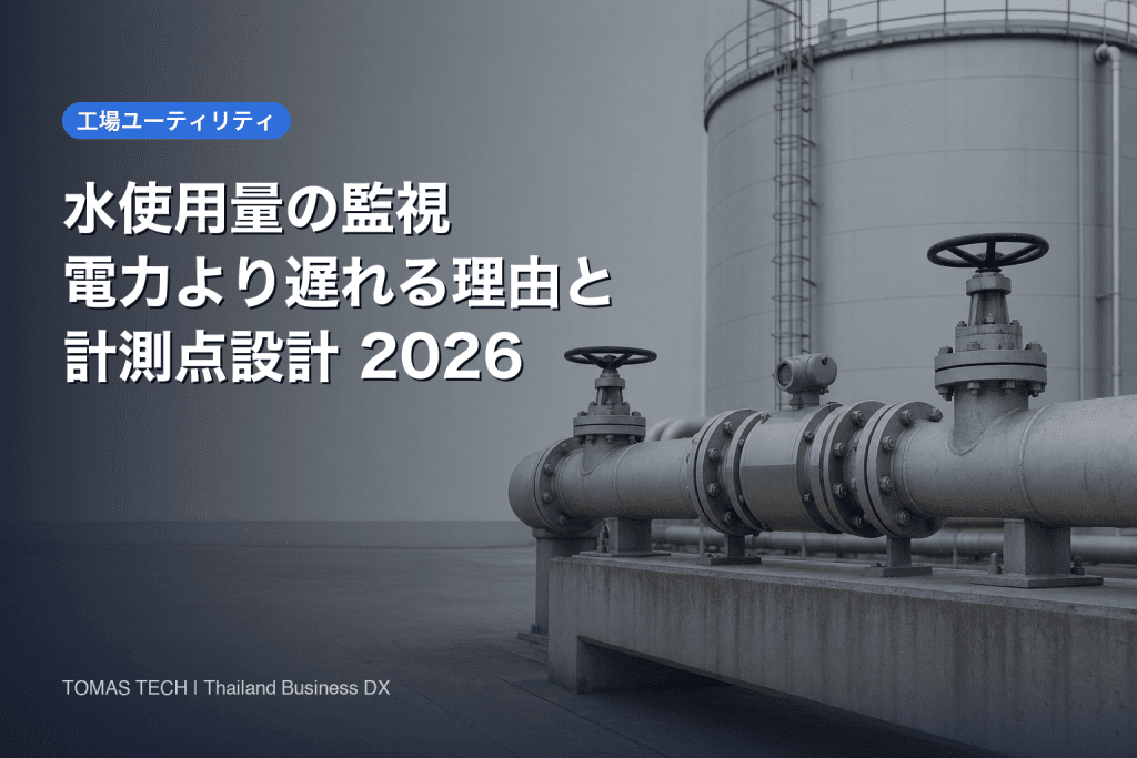 水使用量 監視｜タイ工場で電力より遅れる理由と計測点設計2026