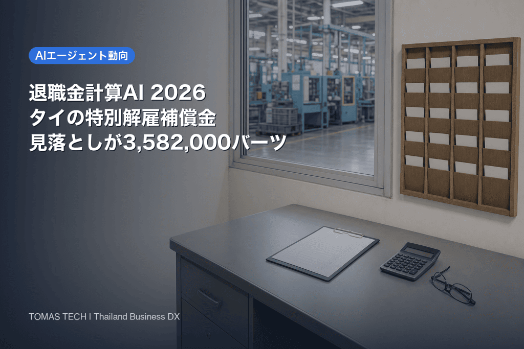 退職金計算AI｜タイ工場の特別解雇補償金という盲点2026