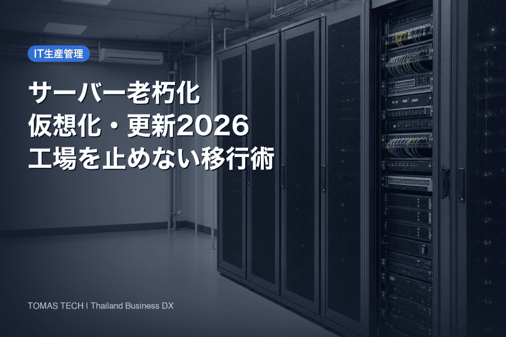 サーバー老朽化と仮想化更新2026｜工場システムを止めない移行術