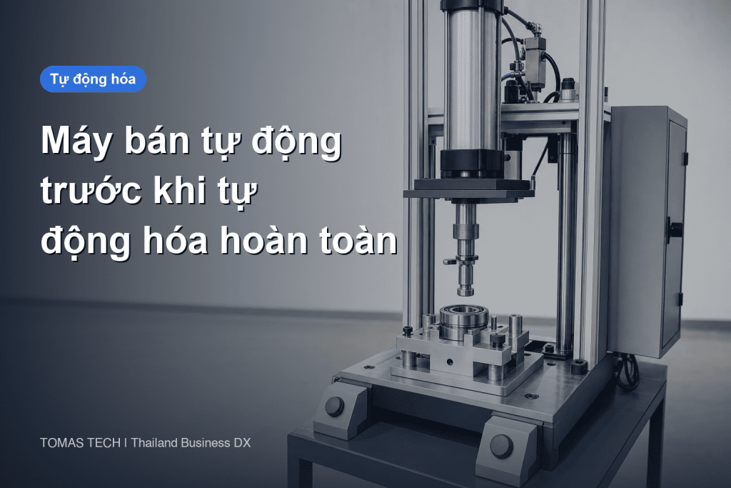 Máy bán tự động là gì – So sánh đầu tư với tự động hóa hoàn toàn 2026